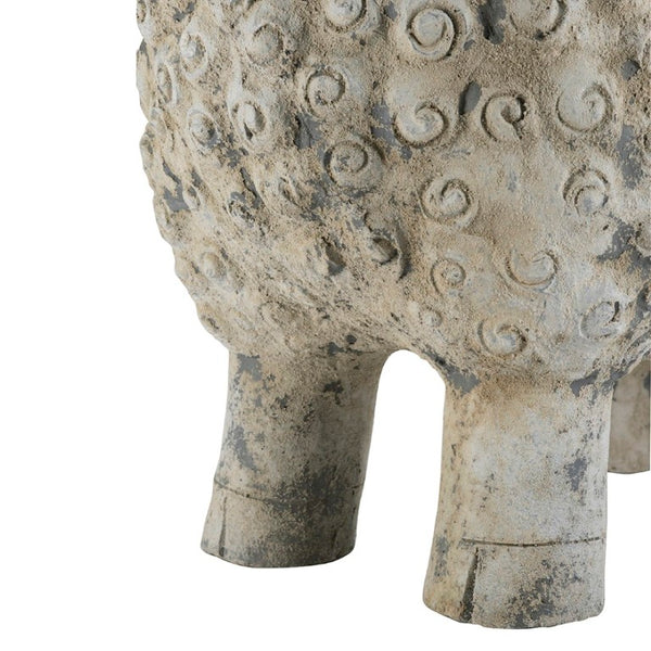 English Elm 25.8X13.2x18.1 Cast Magnesium Sheep Figurine Distressed Farmhouse Estate Garden Decor W2078P554747