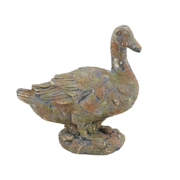 English Elm 15X8.3x15 Farmhouse Duck Sculpture Weathered Patina Magnesium Antique Rustic Decor W2078P555522