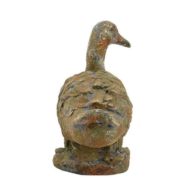 English Elm 15X8.3x15 Farmhouse Duck Sculpture Weathered Patina Magnesium Antique Rustic Decor W2078P555522