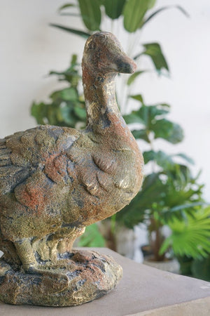 English Elm 15X8.3x15 Farmhouse Duck Sculpture Weathered Patina Magnesium Antique Rustic Decor W2078P555522