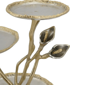 English Elm 14X11x14 Cast Aluminum Calla Lily Three Tier Tray Stand Art Nouveau Vanity Accent W2078P558419