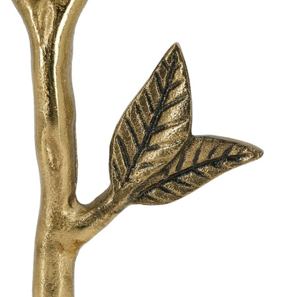English Elm 14X14x23.6 Sculptural Golden Branch Pedestal Table with White Marble Top for Living Room W2078P558471