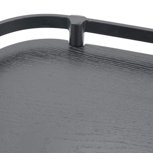 English Elm Set of 2 Oval Ash Wood Veneer Trays with Mixed Metal Rails for Stylish Layered Display W2078P562153