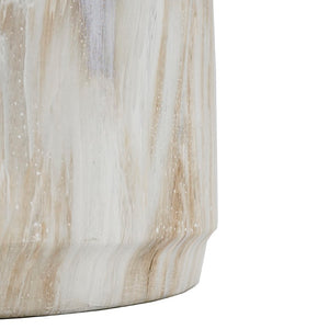 English Elm D14.5x18.5 Faux Marble Cylinder Pedestal Stool Sculptural Stone Look Accent Table W2078P585039