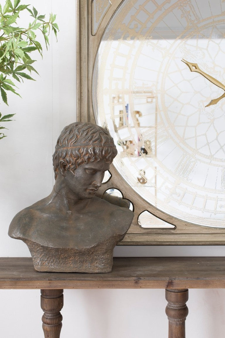 English Elm 19X9x22.5 Atticus Classical Bust Sculpture Weathered Composite Finish Indoor Outdoor Display Let Me Count: = 9, Space, = 7, = 9, = 4, = 9, W-E-A-T W2078P591104