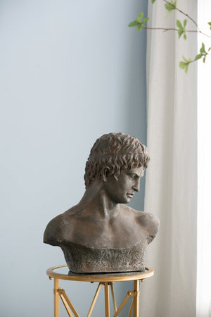 English Elm 19X9x22.5 Atticus Classical Bust Sculpture Weathered Composite Finish Indoor Outdoor Display Let Me Count: = 9, Space, = 7, = 9, = 4, = 9, W-E-A-T W2078P591104