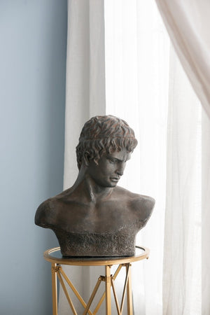 English Elm 19X9x22.5 Atticus Classical Bust Sculpture Weathered Composite Finish Indoor Outdoor Display Let Me Count: = 9, Space, = 7, = 9, = 4, = 9, W-E-A-T W2078P591104
