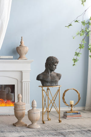 English Elm 19X9x22.5 Atticus Classical Bust Sculpture Weathered Composite Finish Indoor Outdoor Display Let Me Count: = 9, Space, = 7, = 9, = 4, = 9, W-E-A-T W2078P591104