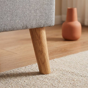 English Elm 32" Upholstered Storage Ottoman Bench with Tray Lid for Bedroom or Living Room Grey W2082P504478
