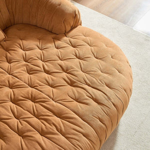 English Elm Modern Compact Lounge Chair with High Resilience Foam and Solid Wood Frame for Living Rooms Brown - A W2085P410581