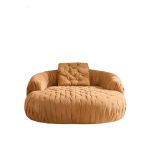 English Elm Modern Compact Lounge Chair with High Resilience Foam and Solid Wood Frame for Living Rooms Brown - A W2085P410581