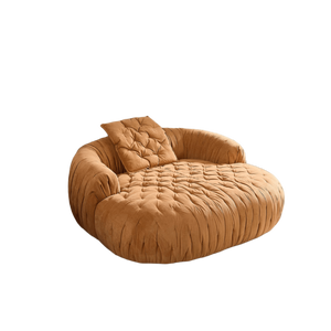 English Elm Modern Compact Lounge Chair with High Resilience Foam and Solid Wood Frame for Living Rooms Brown - A W2085P410581