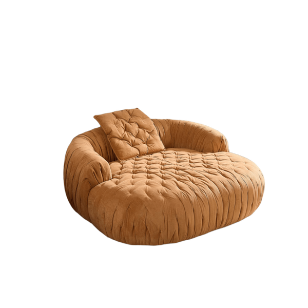 English Elm Modern Compact Lounge Chair with High Resilience Foam and Solid Wood Frame for Living Rooms Brown - A W2085P410581