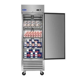 English Elm Orikool 23 Cu Ft Stainless Steel Upright Commercial Reach in Freezer with Digital Control W2095126110