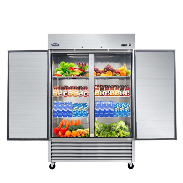 English Elm Orikool 49 Cu Ft Stainless Steel Reach-In Commercial Refrigerator with Dual Solid Doors W2095126111