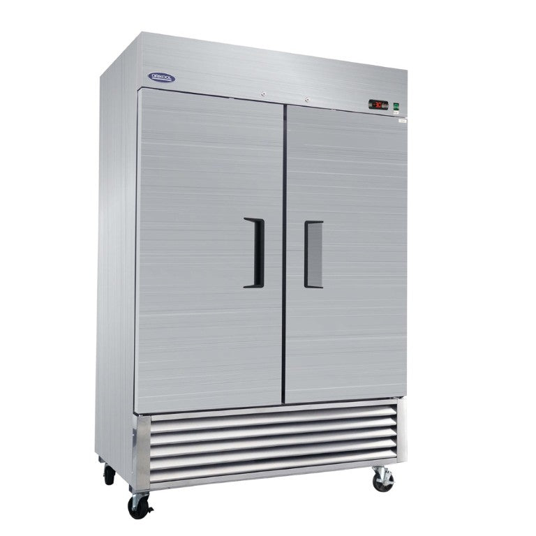 English Elm Orikool 49 Cu Ft Stainless Steel Commercial Reach in Freezer with Dual Solid Doors ETL W2095126112