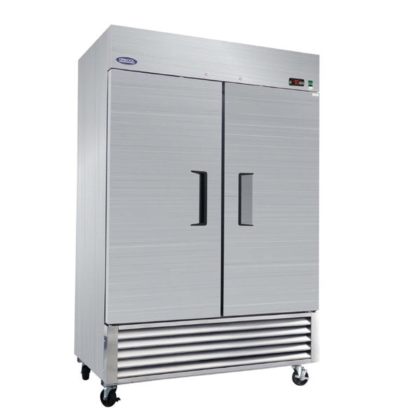 English Elm Orikool 49 Cu Ft Stainless Steel Commercial Reach in Freezer with Dual Solid Doors ETL W2095126112