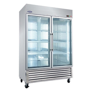 English Elm Orikool 49 Cu Ft Stainless Steel Reach in Merchandiser with Tempered Glass Door W2095126114