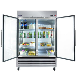 English Elm Orikool 49 Cu Ft Stainless Steel Reach in Merchandiser with Tempered Glass Door W2095126114