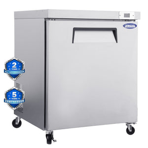 English Elm Orikool Stainless Steel Undercounter Commercial Freezer 8 Cu Ft ETL Certified Kitchen Unit W2095126116