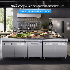 English Elm Orikool Stainless Steel Undercounter Commercial Freezer 8 Cu Ft ETL Certified Kitchen Unit W2095126116
