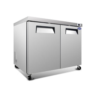 English Elm Orikool 48 Inch Undercounter Commercial Refrigerator Stainless Steel Dual Door 14 Cu Ft W2095126117