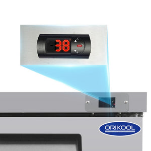English Elm Orikool Stainless Steel Undercounter Commercial Refrigerator 18.5 Cu Ft Dual Door W2095126119
