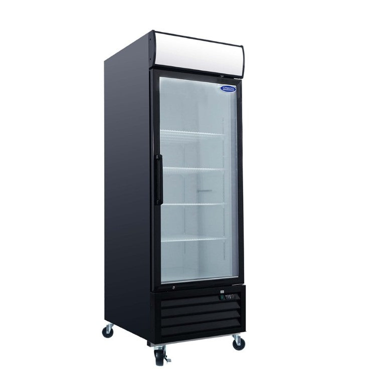 English Elm Orikool Commercial Reach in Display Freezer with Triple Glass Door and LED Branding Panel W2095126138