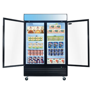 English Elm Orikool 44.7 Cu Ft Commercial Reach in Display Freezer with Tempered Glass Doors W2095126139