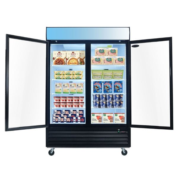 English Elm Orikool 44.7 Cu Ft Commercial Reach in Display Freezer with Tempered Glass Doors W2095126139