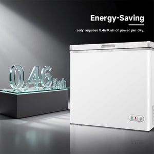 English Elm Orikool Commercial Chest Freezer 7 Cu Ft Lockable Solid Top Bulk Storage Unit W2095126140