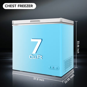English Elm Orikool Commercial Chest Freezer 7 Cu Ft Lockable Solid Top Bulk Storage Unit W2095126140