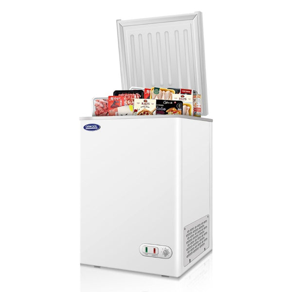English Elm Orikool Commercial Chest Freezer 3 Cu Ft Lockable Solid Top Bulk Storage Unit W2095P372718