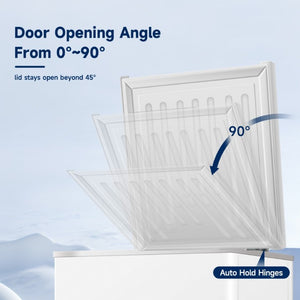 English Elm Orikool Commercial Chest Freezer 3 Cu Ft Lockable Solid Top Bulk Storage Unit W2095P372718