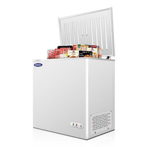 English Elm Orikool Solid Top Commercial Chest Freezer 5 Cu Ft Lockable Bulk Storage Unit W2095P372720