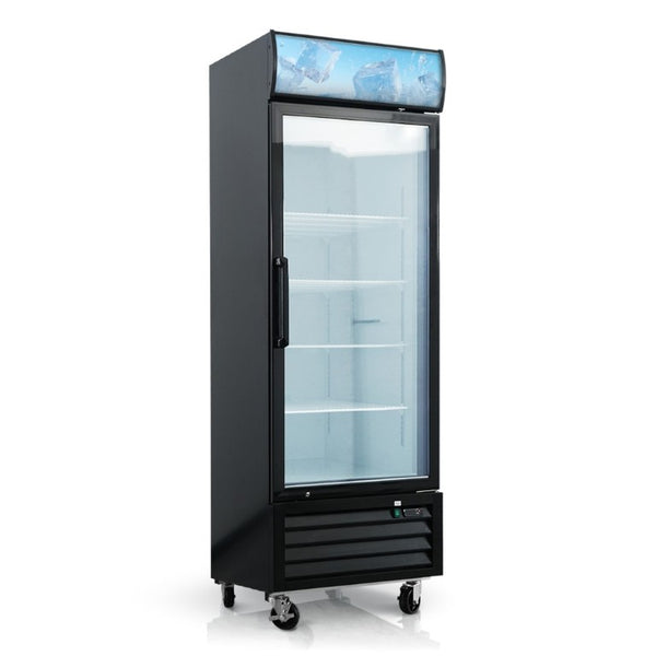English Elm 16 Cu Ft Upright Commercial Freezer Merchandiser with Triple Pane Glass and LED Interior W2095P435841