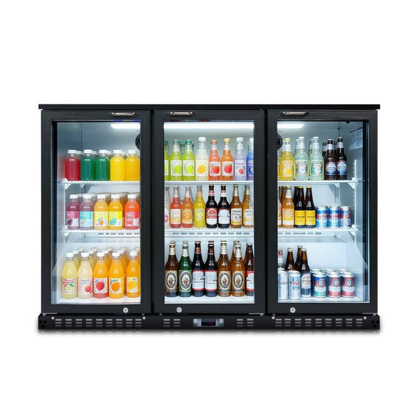 English Elm Beverage Cooler 53 Inch Triple Glass Door Back Bar Fridge Holds 480 Cans W2095P474893