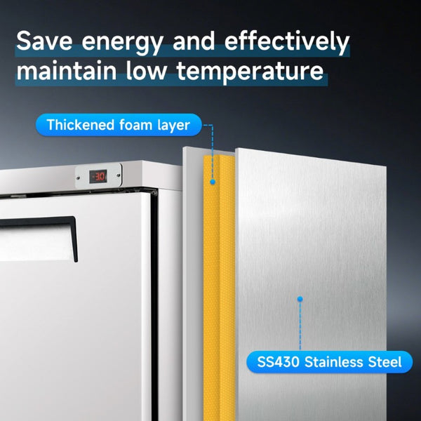 English Elm Tuc29f Undercounter Commercial Freezer Stainless Steel Digital Temp Control ETL W2095P475594