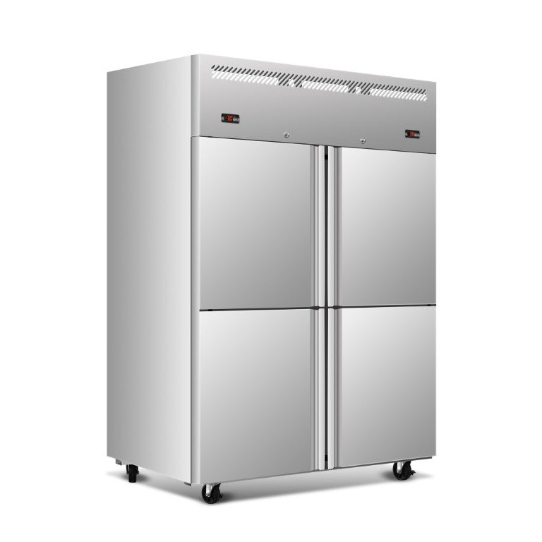 English Elm Xts48-4Rf Dual Zone Commercial Reach in Refrigerator Freezer with Stainless Steel Build W2095P498086