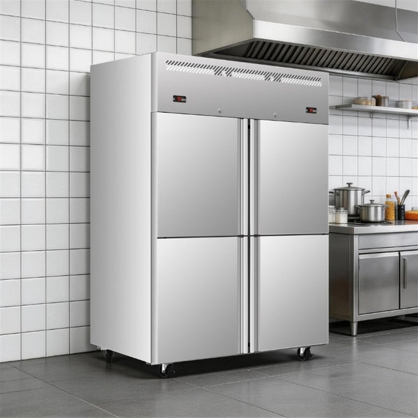 English Elm Xts48-4Rf Dual Zone Commercial Reach in Refrigerator Freezer with Stainless Steel Build W2095P498086