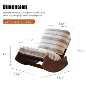 English Elm Comfortable Glider Rocking Chair Solid Wood Frame Plush Upholstered Nursery Accent Grey W2105P500916
