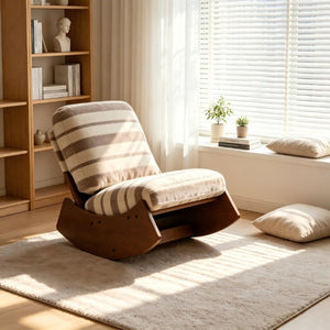English Elm Comfortable Glider Rocking Chair Solid Wood Frame Plush Upholstered Nursery Accent Grey W2105P500916