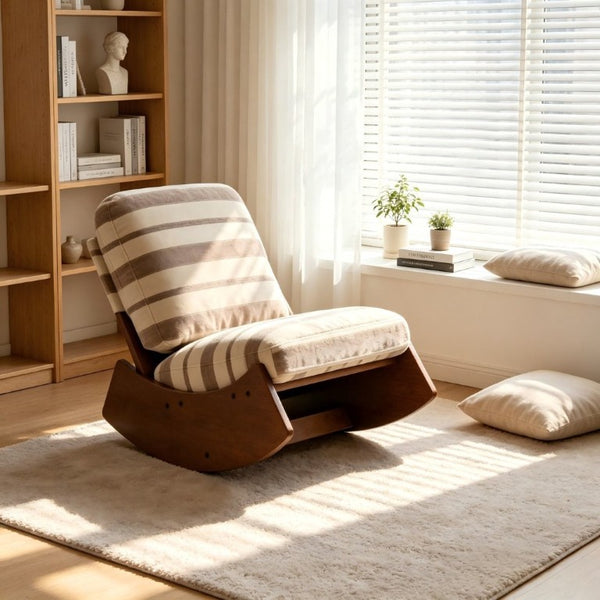 English Elm Comfortable Glider Rocking Chair Solid Wood Frame Plush Upholstered Nursery Accent Grey W2105P500916