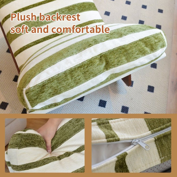 English Elm Comfortable Glider Rocking Chair Solid Wood Frame Plush Upholstered Nursery Accent Green W2105P500930