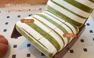 English Elm Comfortable Glider Rocking Chair Solid Wood Frame Plush Upholstered Nursery Accent Green W2105P500930