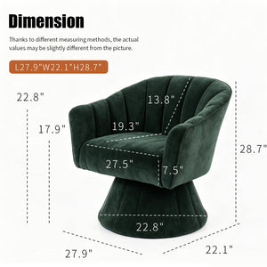 English Elm Modern Striped Upholstered Accent Chair with Lumbar Support and Matte Black Metal Legs Green W2105P509590