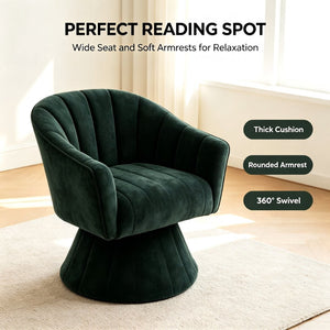 English Elm Modern Striped Upholstered Accent Chair with Lumbar Support and Matte Black Metal Legs Green W2105P509590