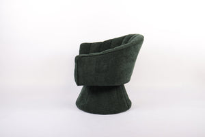 English Elm Modern Striped Upholstered Accent Chair with Lumbar Support and Matte Black Metal Legs Green W2105P509590