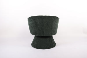 English Elm Modern Striped Upholstered Accent Chair with Lumbar Support and Matte Black Metal Legs Green W2105P509590