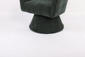 English Elm Modern Striped Upholstered Accent Chair with Lumbar Support and Matte Black Metal Legs Green W2105P509590